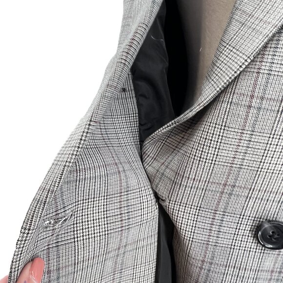 🧥 Women's Ricki's Jacket Size Large – Classic Grey Plaid Preppy Quiet lux - Picture 7 of 13